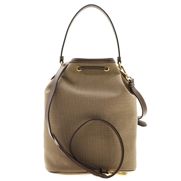 Prada Drawstring Bucket Shoulder Bag Jacquard New - Picture 3 of 6